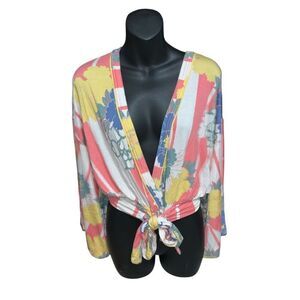 Beautiful women FREE PEOPLE That’s a Wrap Blouse Wrap‎ Top v neck with Front Tie